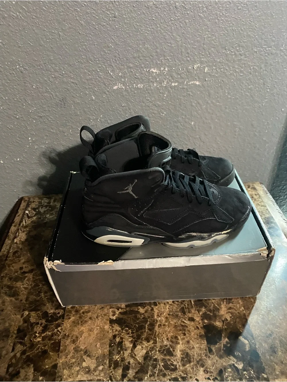 Jordan Men's Black High-Top Suede Sneakers